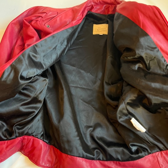 Vtg Red Leather Jacket The Boutique of Leathers Made Canada S/M - Picture 5 of 7